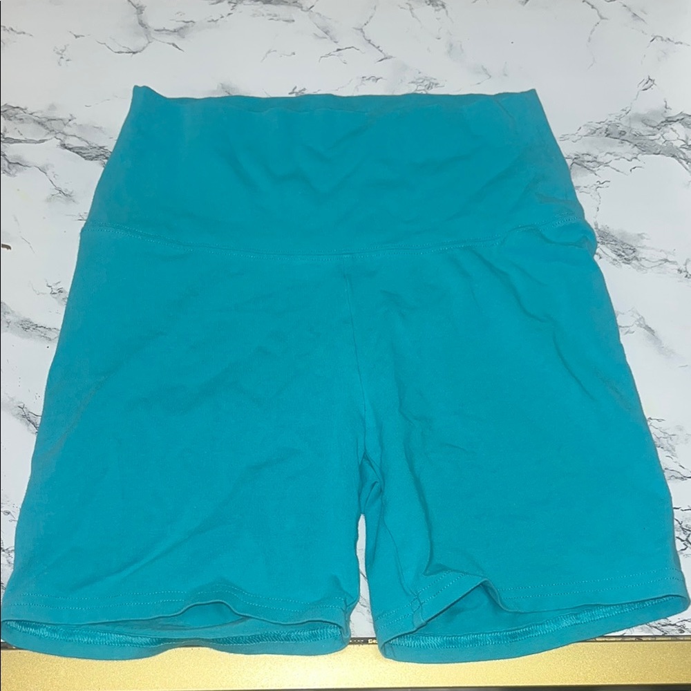 Aritzia TNA Blue Bike Shorts